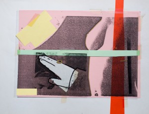 ' Eine Hand ' Collage / Mixed Media 2015 40 x 30 cm